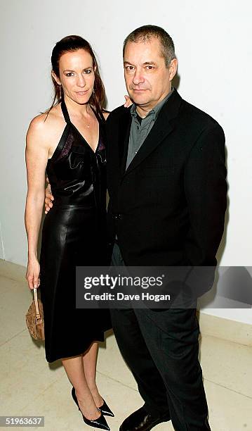 Director Jean-Pierre Jeunet and his wife attend the aftershow party following the UK Premiere of "A Very Long Engagement" at The Avenue on January...