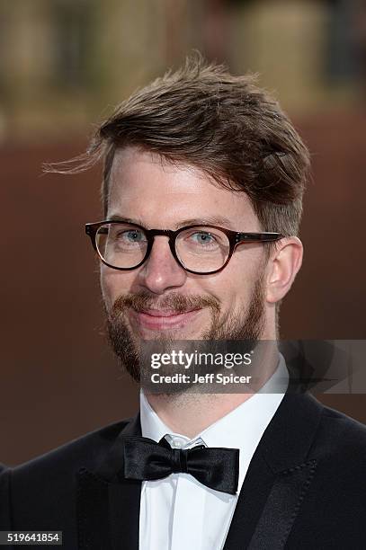 Robert Curry arrives for The British Academy Games Awards 2016 at Tobacco Dock on April 7, 2016 in London, England.