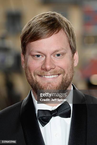 Greg Rice arrives for The British Academy Games Awards 2016 at Tobacco Dock on April 7, 2016 in London, England.