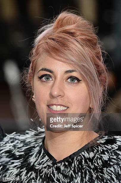 Michelle Ducker arrives for The British Academy Games Awards 2016 at Tobacco Dock on April 7, 2016 in London, England.