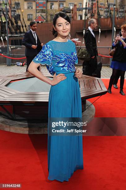 Jane Douglas arrives for The British Academy Games Awards 2016 at Tobacco Dock on April 7, 2016 in London, England.