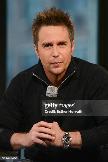 Sam Rockwell attends AOL Build Speakers Series - Sam Rockwell, "Mr. Right" at AOL Studios In New York on April 7, 2016 in New York City.