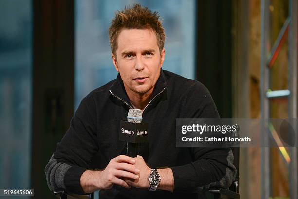 Sam Rockwell attends AOL Build Speakers Series - Sam Rockwell, "Mr. Right" at AOL Studios In New York on April 7, 2016 in New York City.