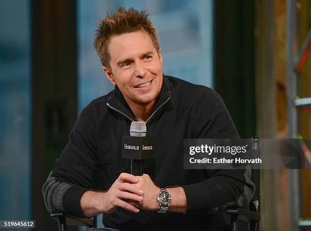 Sam Rockwell attends AOL Build Speakers Series - Sam Rockwell, "Mr. Right" at AOL Studios In New York on April 7, 2016 in New York City.