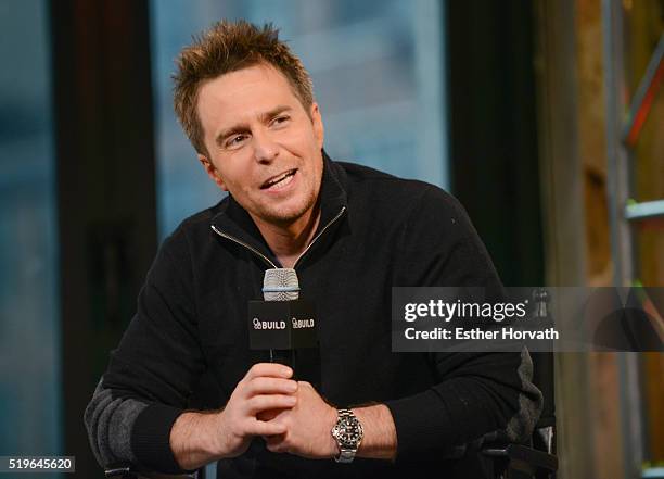 Sam Rockwell attends AOL Build Speakers Series - Sam Rockwell, "Mr. Right" at AOL Studios In New York on April 7, 2016 in New York City.