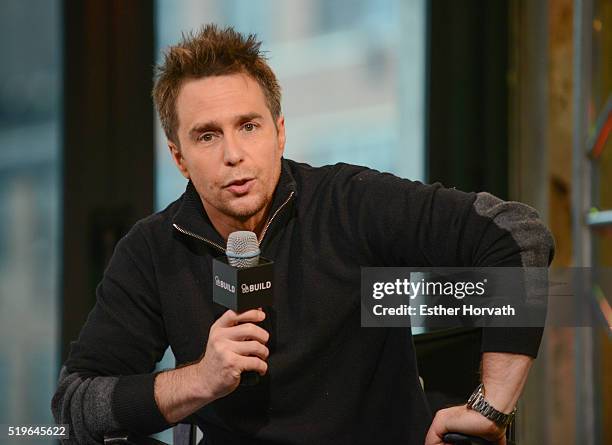 Sam Rockwell attends AOL Build Speakers Series - Sam Rockwell, "Mr. Right" at AOL Studios In New York on April 7, 2016 in New York City.