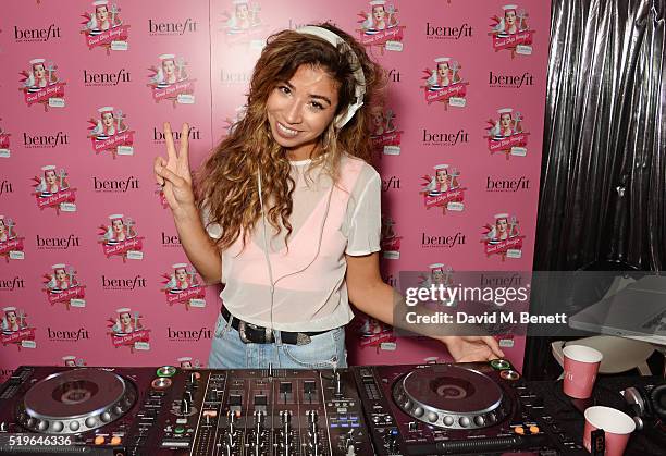 Natalia Jorquera attends the launch of 'Good Ship Benefit', a beauty and entertainment destination opening on the River Thames and run by Benefit...