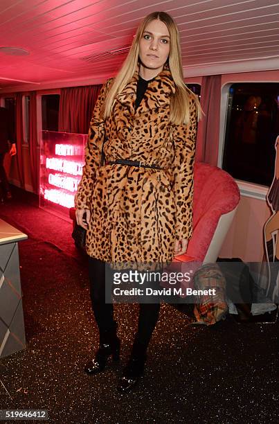 Georgie Macintyre attends the launch of 'Good Ship Benefit', a beauty and entertainment destination opening on the River Thames and run by Benefit...