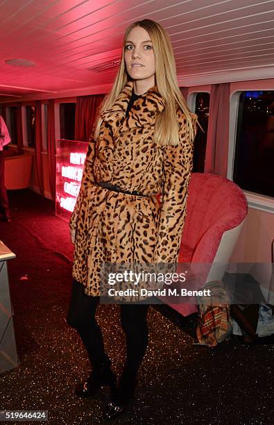 Georgie Macintyre attends the launch of 'Good Ship Benefit', a beauty and entertainment destination opening on the River Thames and run by Benefit...