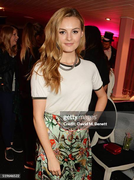 Niomi Smart attends the launch of 'Good Ship Benefit', a beauty and entertainment destination opening on the River Thames and run by Benefit...