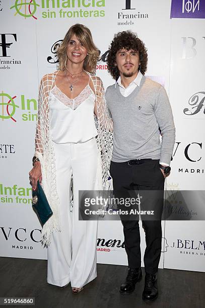 Arantxa de Benito and Agustin Etienne attend "Flamenco Solidario" party at Bucca Club on April 7, 2016 in Madrid, Spain.