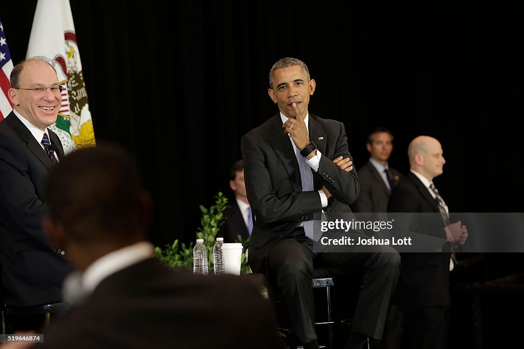 Obama Discusses U.S. Supreme Court At University Of Chicago Law School