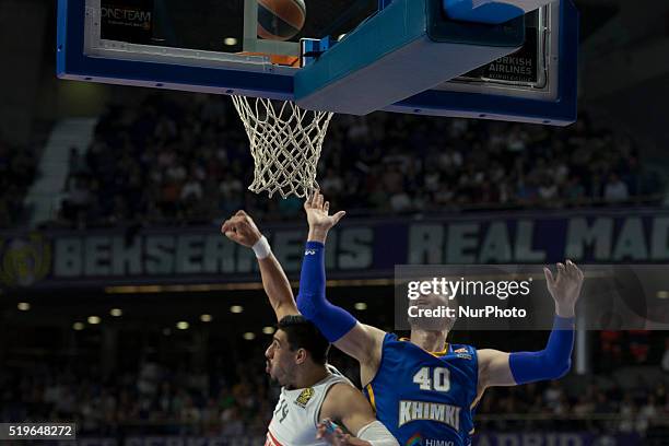 Player of Real Madrid during the 2015-2016 Turkish Airlines Euroleague Basketball Top 16 Round 14 game between Real Madrid v Khimki Moscow Region at...