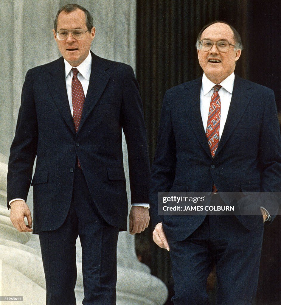 Anthony M. Kennedy (L), the nation's 104th Supreme