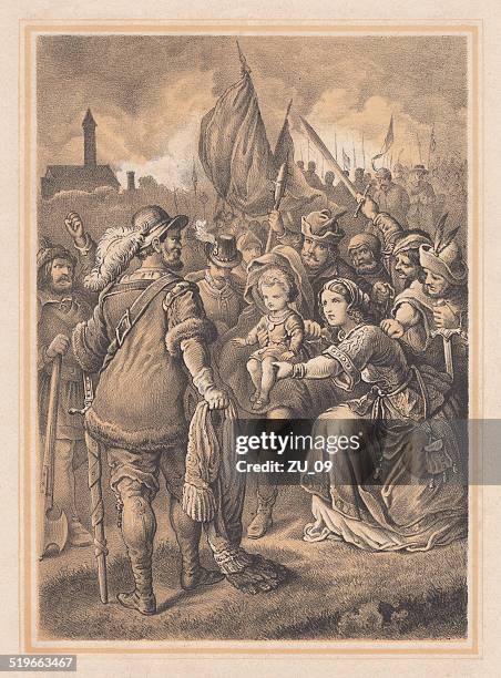jäcklein and the countess helfenstein, lithograph, published in 1865 - 2014 1865 stock illustrations