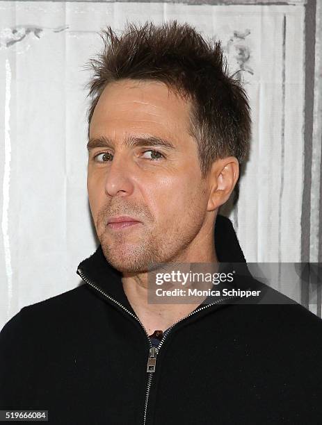 Actor Sam Rockwell attends AOL Build Speakers Series - Sam Rockwell, "Mr. Right" at AOL Studios In New York on April 7, 2016 in New York City.