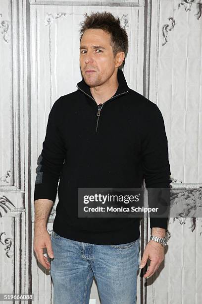 Actor Sam Rockwell attends AOL Build Speakers Series - Sam Rockwell, "Mr. Right" at AOL Studios In New York on April 7, 2016 in New York City.