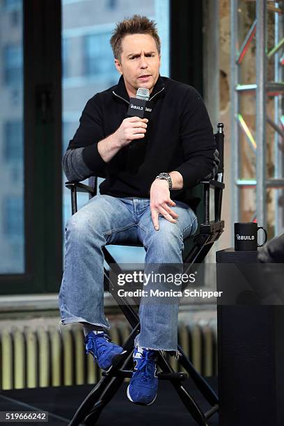 Actor Sam Rockwell speaks at AOL Build Speakers Series - Sam Rockwell, "Mr. Right" at AOL Studios In New York on April 7, 2016 in New York City.