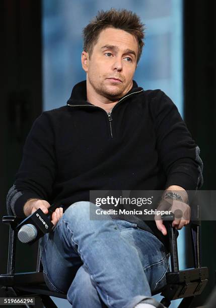 Actor Sam Rockwell speaks at AOL Build Speakers Series - Sam Rockwell, "Mr. Right" at AOL Studios In New York on April 7, 2016 in New York City.