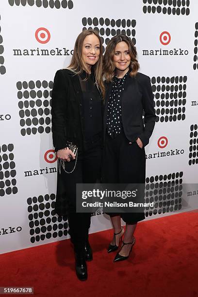 Olivia Wilde and Rose Byrne attend Marimekko For Target Launch Celebration at The High Line on April 7, 2016 in New York City.