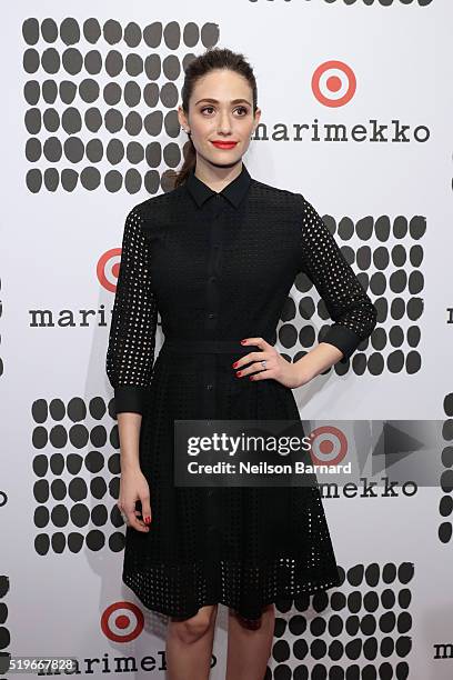 Emmy Rossum attends Marimekko For Target Launch Celebration at The High Line on April 7, 2016 in New York City.