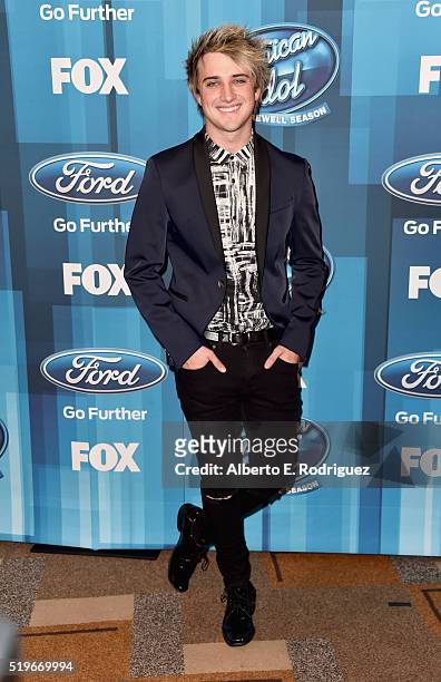 Singer Dalton Rapattoni attends FOX's "American Idol" Finale For The Farewell Season at Dolby Theatre on April 7, 2016 in Hollywood, California.