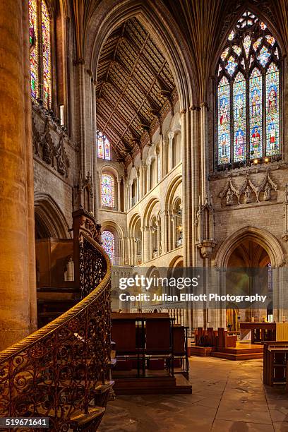 the interior of ely cathedral - cambridgeshire stock pictures, royalty-free photos & images