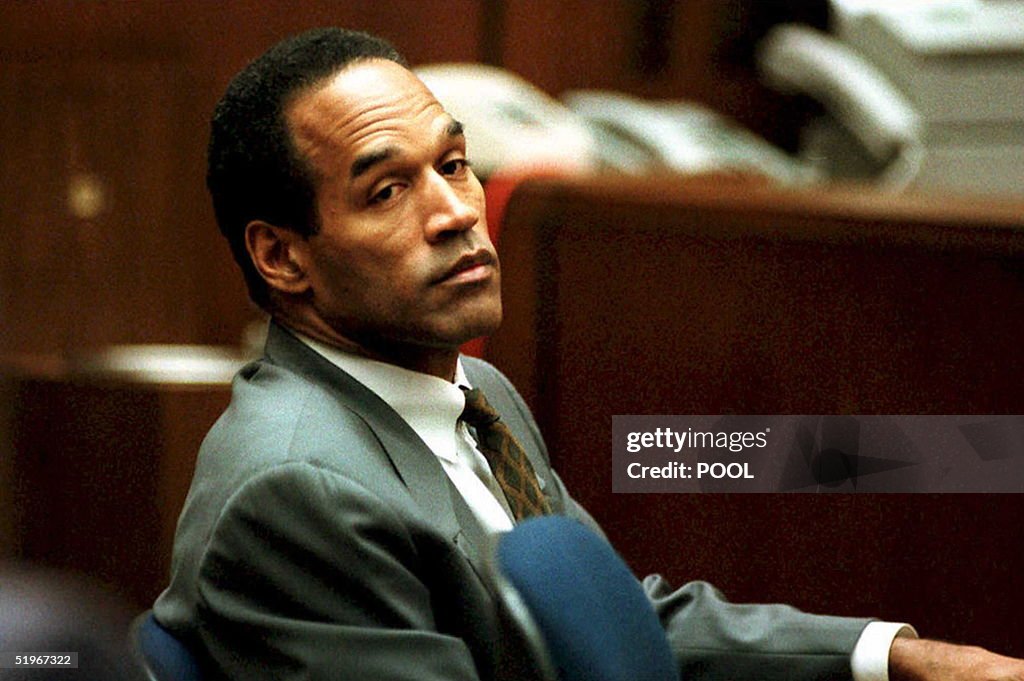 O. J. Simpson sits in Superior Court in Los Angele