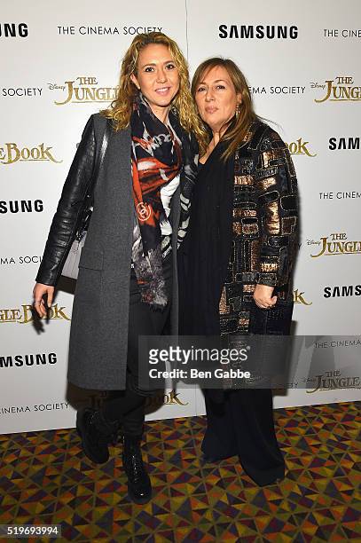 Jewelry Designers Ofira Sandberg and Lorraine Schwartz attend as Disney with The Cinema Society & Samsung host a screening of "The Jungle Book" at...