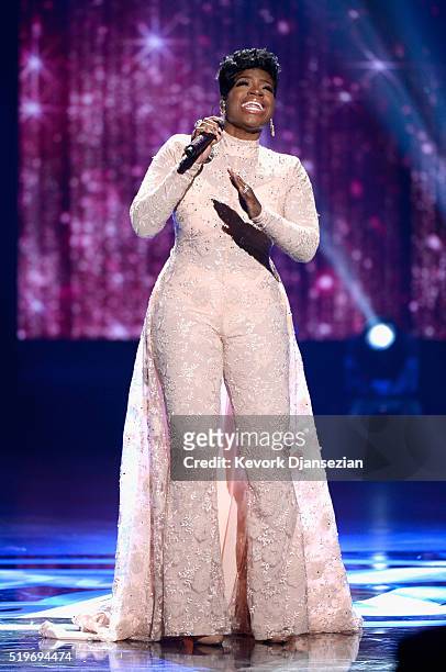Recording artist Fantasia performs onstage during FOX's "American Idol" Finale For The Farewell Season at Dolby Theatre on April 7, 2016 in...