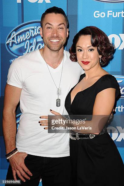 Ace Young and Diana DeGarmo attend FOX's "American Idol" finale for the farewell season at Dolby Theatre on April 7, 2016 in Hollywood, California.