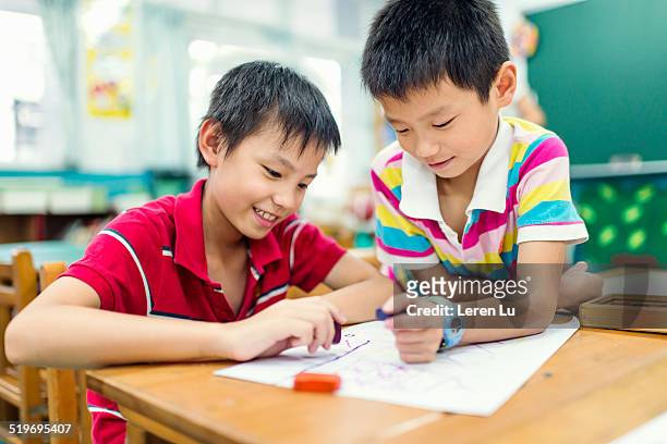 kids drawing in class - 9 hand drawn patterns stock pictures, royalty-free photos & images