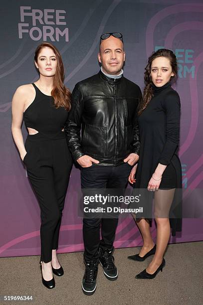 Guilt' cast members Emily Tremaine, Billy Zane, and Daisy Head attend the 2016 ABC Freeform Upfront at Spring Studios on April 7, 2016 in New York...