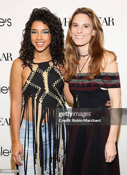 Hannah Bronfman and Brooke Jaffe attend Bloomingdales Festival Dressing Event on April 7, 2016 in New York City.