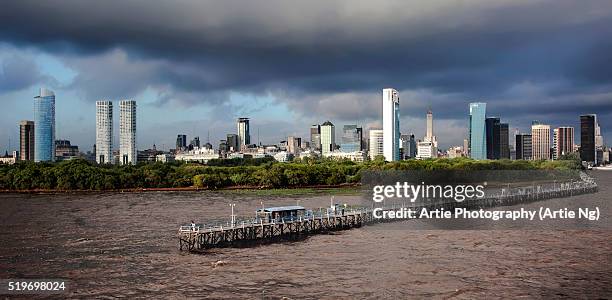 skyline of buenos aires, argentina, south america - buenos aires port stock pictures, royalty-free photos & images