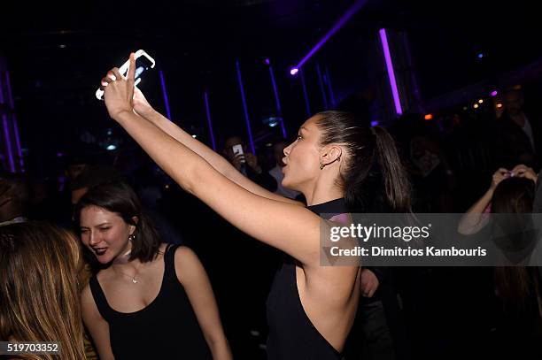 Model Bella Hadid attends as Marc Jacobs & Benedikt Taschen celebrate NAOMI at The Diamond Horseshoe on April 7, 2016 in New York City.