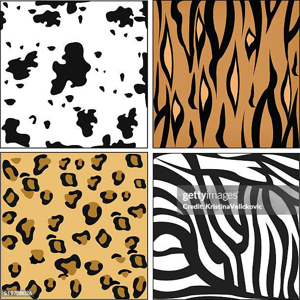 tierhaut muster - animal pattern stock-grafiken, -clipart, -cartoons und -symbole