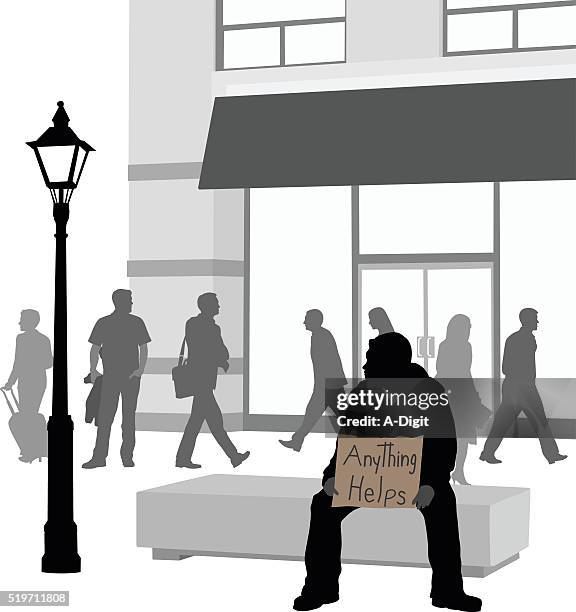 stockillustraties, clipart, cartoons en iconen met being on the street - entrance building people