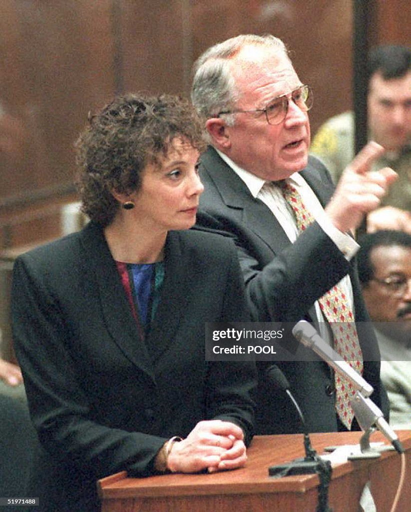 Defense Attorney F. Lee Bailey reacts to prosecuto