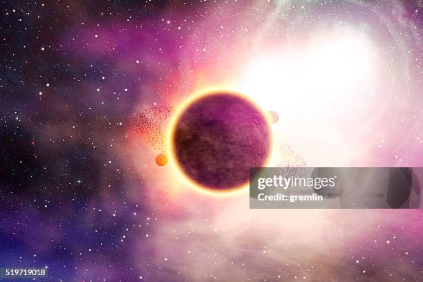 imagens conceptuais e galáxias universo - planeta extrassolar imagens e fotografias de stock