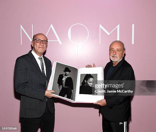 Charles DeCaro and Rocco Laspata attend as Marc Jacobs & Benedikt Taschen celebrate NAOMI at The Diamond Horseshoe on April 7, 2016 in New York City.