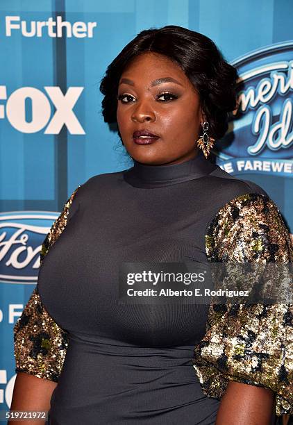 Singer Candice Glover attends FOX's "American Idol" Finale For The Farewell Season at Dolby Theatre on April 7, 2016 in Hollywood, California.