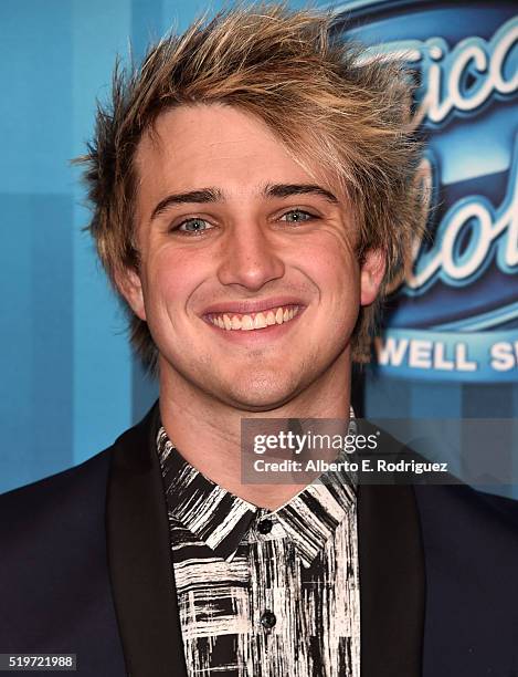 Singer Dalton Rapattoni attends FOX's "American Idol" Finale For The Farewell Season at Dolby Theatre on April 7, 2016 in Hollywood, California.