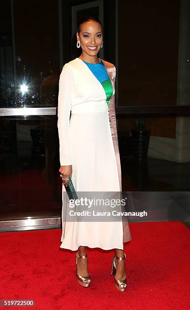 Selita Ebanks attends the New Yorkers for Children's Spring Dinner Dance: A Fool's Fete at Mandarin Oriental New York on April 7, 2016 in New York...