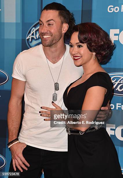 Singers Ace Young and Diana DeGarmo attend FOX's "American Idol" Finale For The Farewell Season at Dolby Theatre on April 7, 2016 in Hollywood,...