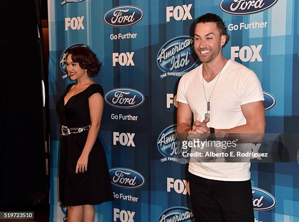 Singers Ace Young and Diana DeGarmo attend FOX's "American Idol" Finale For The Farewell Season at Dolby Theatre on April 7, 2016 in Hollywood,...