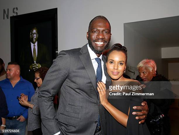 Rick Famuyiwa and Kerry Washington pose at the NYC Special Screening of HBO Film "Confirmation" at Signature Theater on April 7, 2016 in New York...