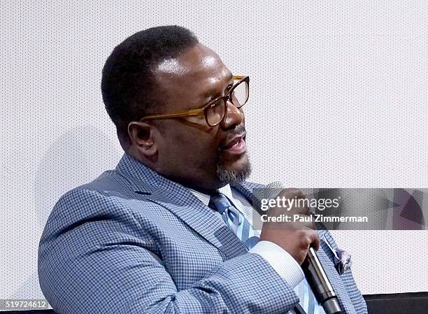 Actor Wendell Pierce speaks onstage at the NYC Special Screening of HBO Film "Confirmation" at Signature Theater on April 7, 2016 in New York City.