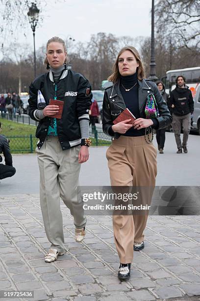 Guests on day 6 during Paris Fashion Week Autumn/Winter 2016/17 on March 6, 2016 in Paris, France. Guests