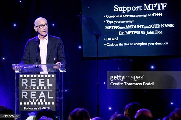 Producer Kevin McCormick speaks onstage during the 5th Annual Reel Stories, Real Lives event benefiting MPTF at Milk Studios on April 7, 2016 in...
